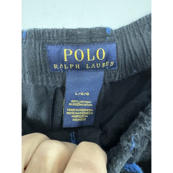 Polo Ralph Lauren All Over Pony Logo Flannel Pajama Pants Size L Lounge Relax - Picture 4 of 8